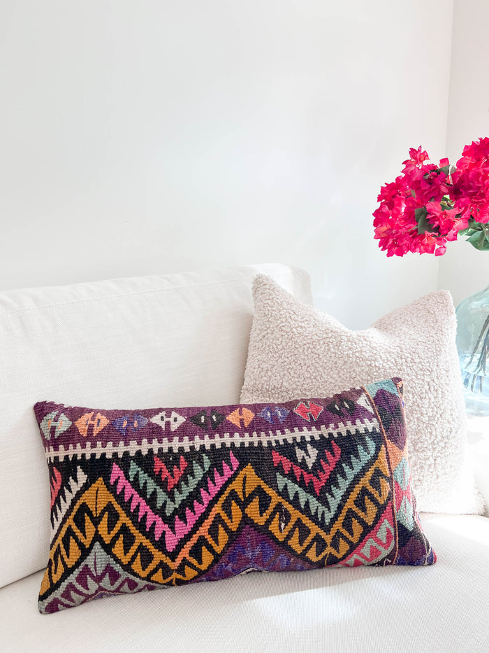 Maze Kilim Pillow (12x24)