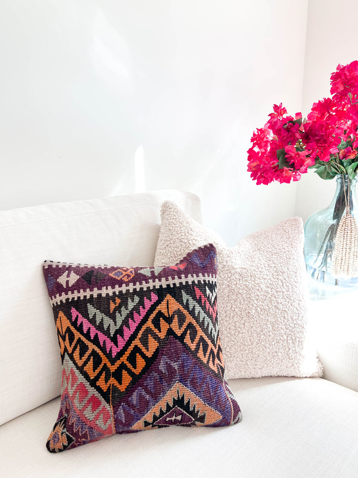 Maze Kilim Pillow (16x16)