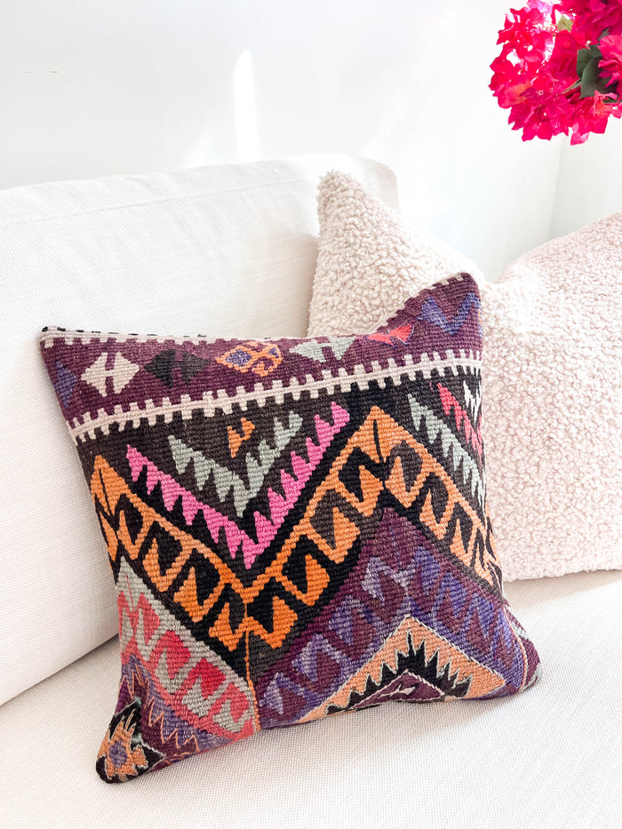Maze Kilim Pillow (16x16)