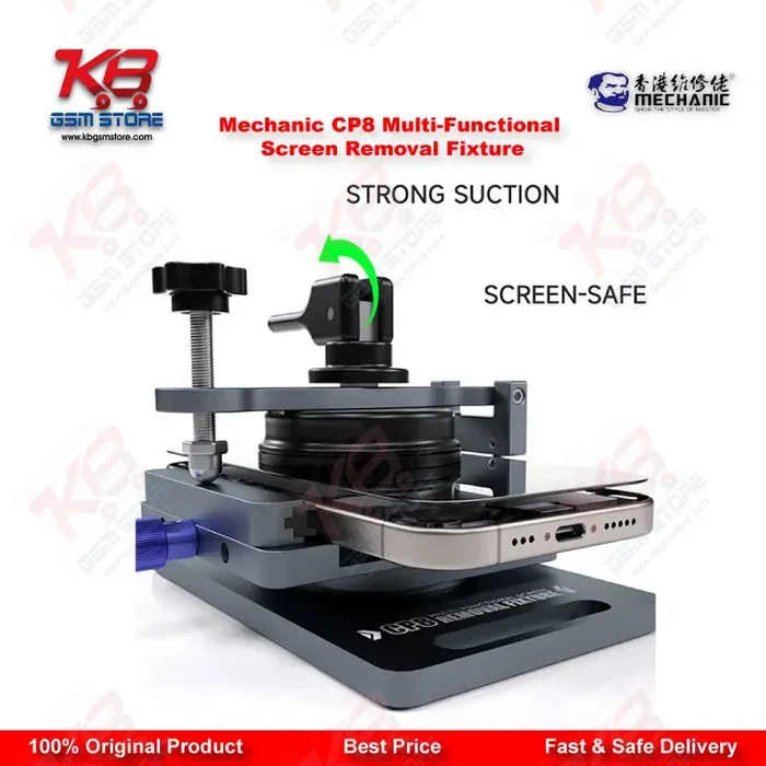 Mechanic CP8 Multi-Functional Screen Removal Fixture with Side-Hanging Suction Cup for Mobile Phone LCD & Back Cover Separation