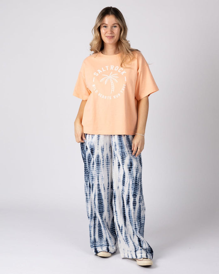 Melda  Womens Tie Dye Trouser in Blue