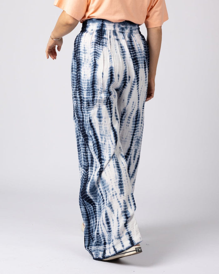 Melda  Womens Tie Dye Trouser in Blue