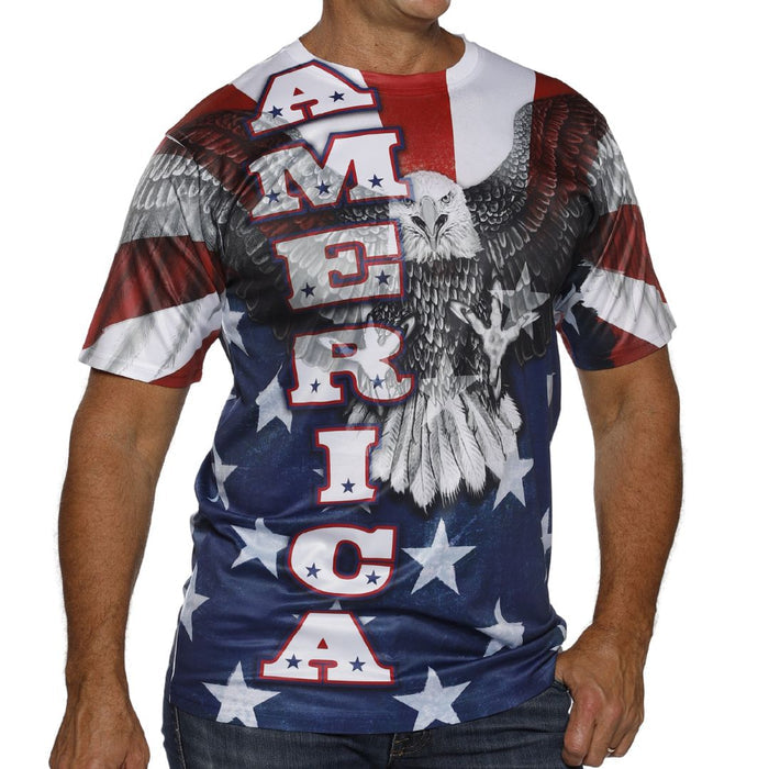 Men's American Bald Eagle Quick Dry T-Shirt - The Flag Shirt