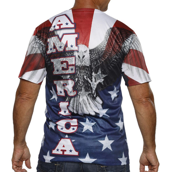 Men's American Bald Eagle Quick Dry T-Shirt - The Flag Shirt
