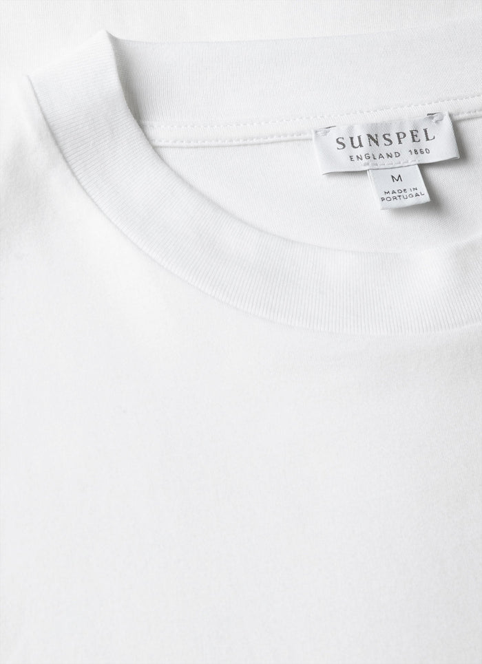 Men's Brushed Cotton T-shirt in White
