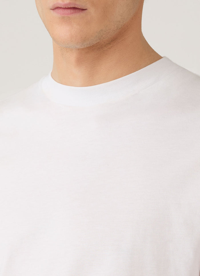 Men's Brushed Cotton T-shirt in White