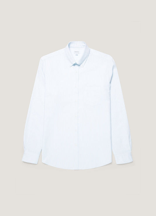 Men's Button Down Oxford Shirt in Light Blue/White