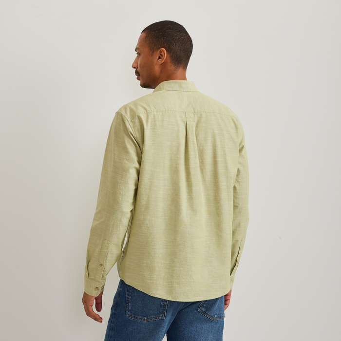 Men's Camano Long-Sleeve Shirt-Lt Aloe-Regular-F1