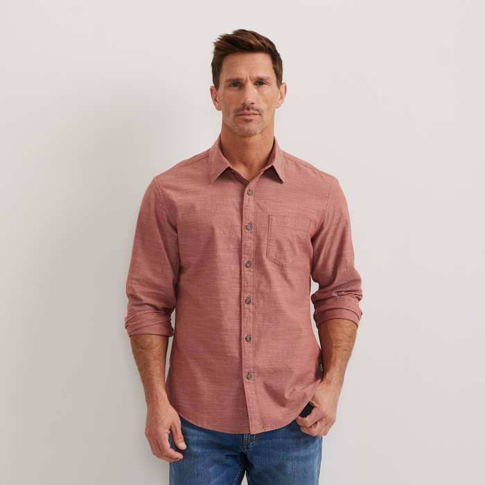 Men's Camano Long-Sleeve Shirt-Mineral Red-Regular-F1