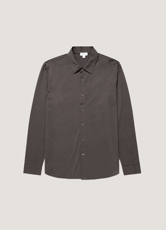 Men's Classic Jersey Shirt in Anthracite