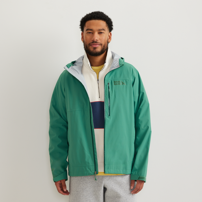 Men's Cloud Cap 3L Waterproof Stretch Hooded Rain Jacket-Vibrant Green-Regular-C1