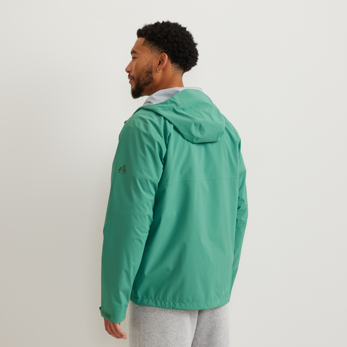 Men's Cloud Cap 3L Waterproof Stretch Hooded Rain Jacket-Vibrant Green-Regular-F1