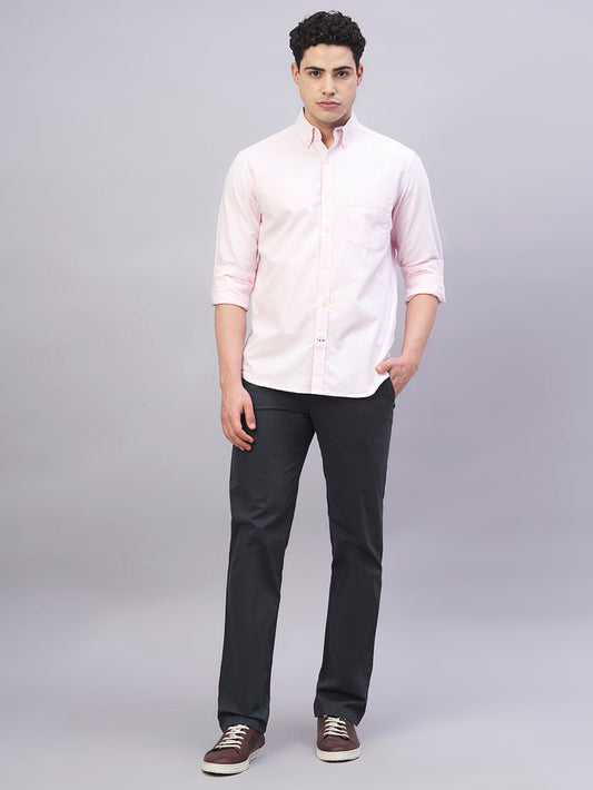 Men's Cotton Lycra Regular Fit Side Pocket Pant Navy