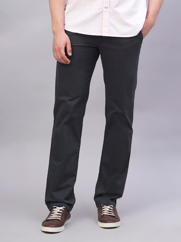 Men's Cotton Lycra Regular Fit Side Pocket Pant Navy