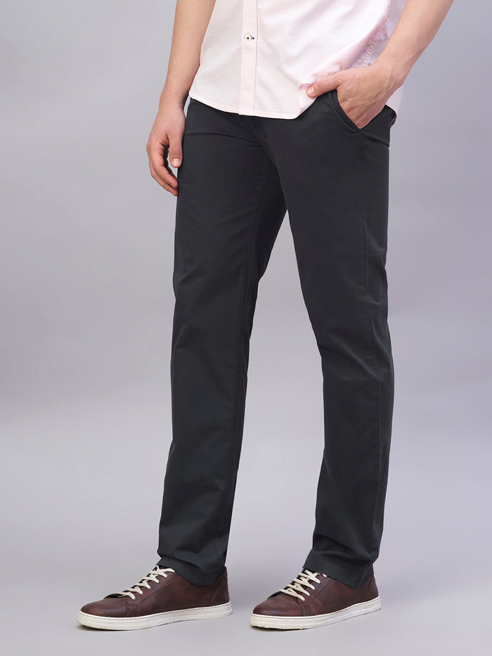 Men's Cotton Lycra Regular Fit Side Pocket Pant Navy