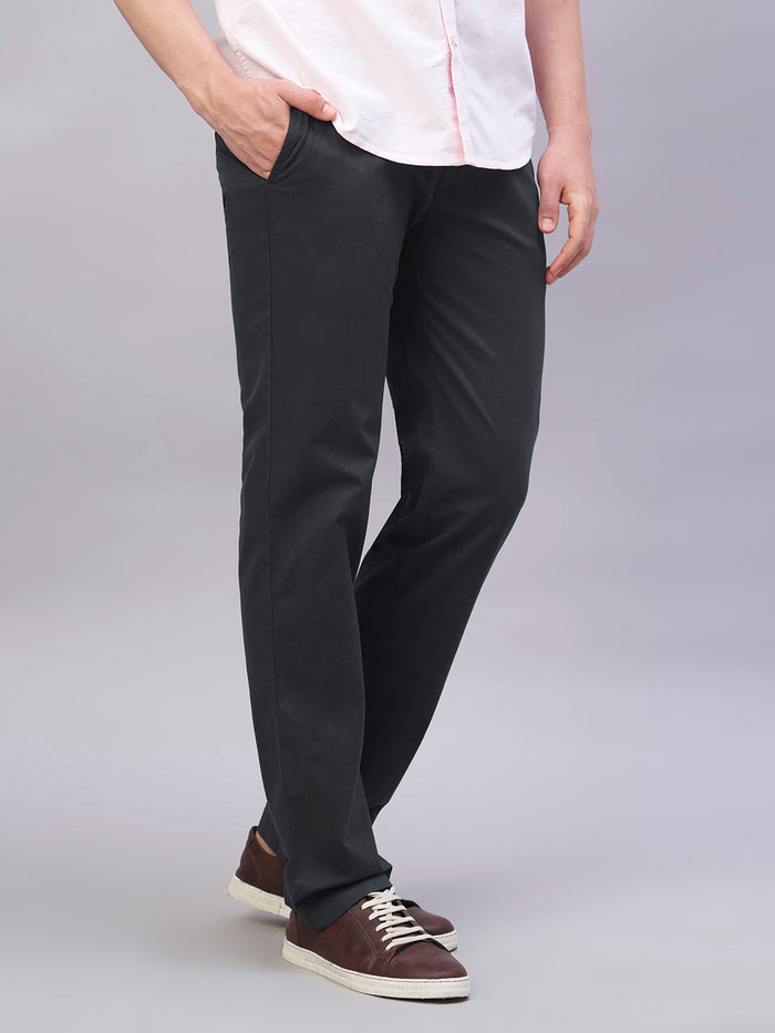 Men's Cotton Lycra Regular Fit Side Pocket Pant Navy