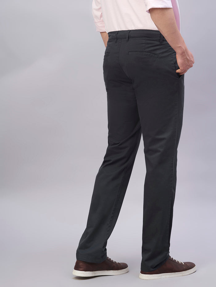 Men's Cotton Lycra Regular Fit Side Pocket Pant Navy