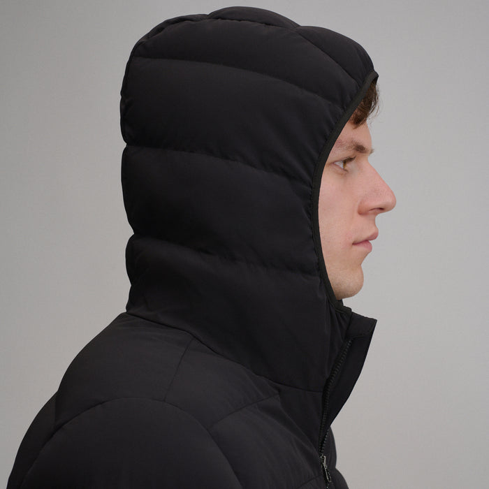 EB Stretch Down Hooded Jacket-Black-4
