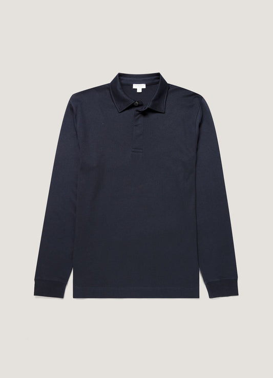 Men's Heavyweight Rugby Polo Shirt in Midnight Navy