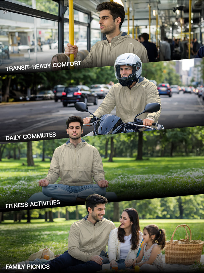 Men's Khaki Sun Jacket | AirDrive™