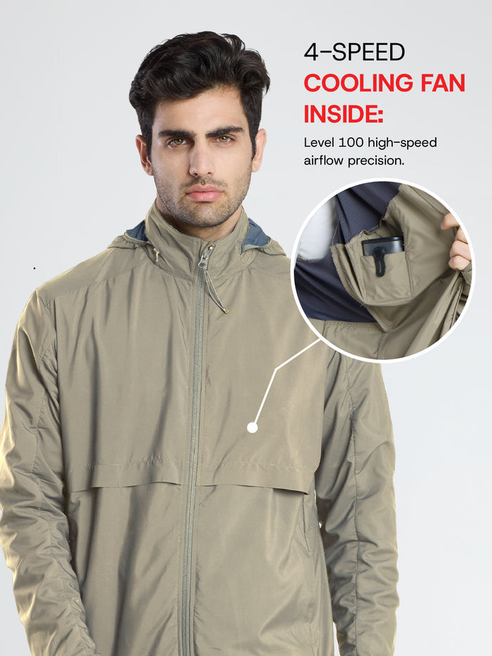 Men's Khaki Sun Jacket | AirDrive™