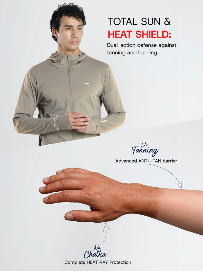 Men's Khaki Sun Jacket | AirWeave™