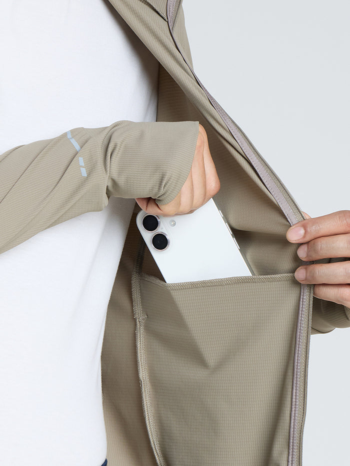 Men's Khaki Sun Jacket | AirWeave™