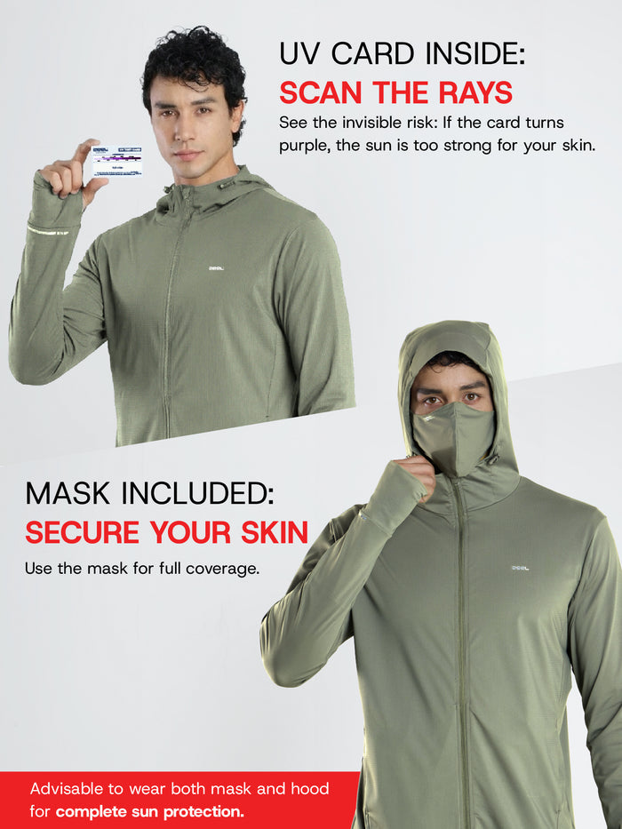 Men's Olive Green Sun Jacket | AirWeave™