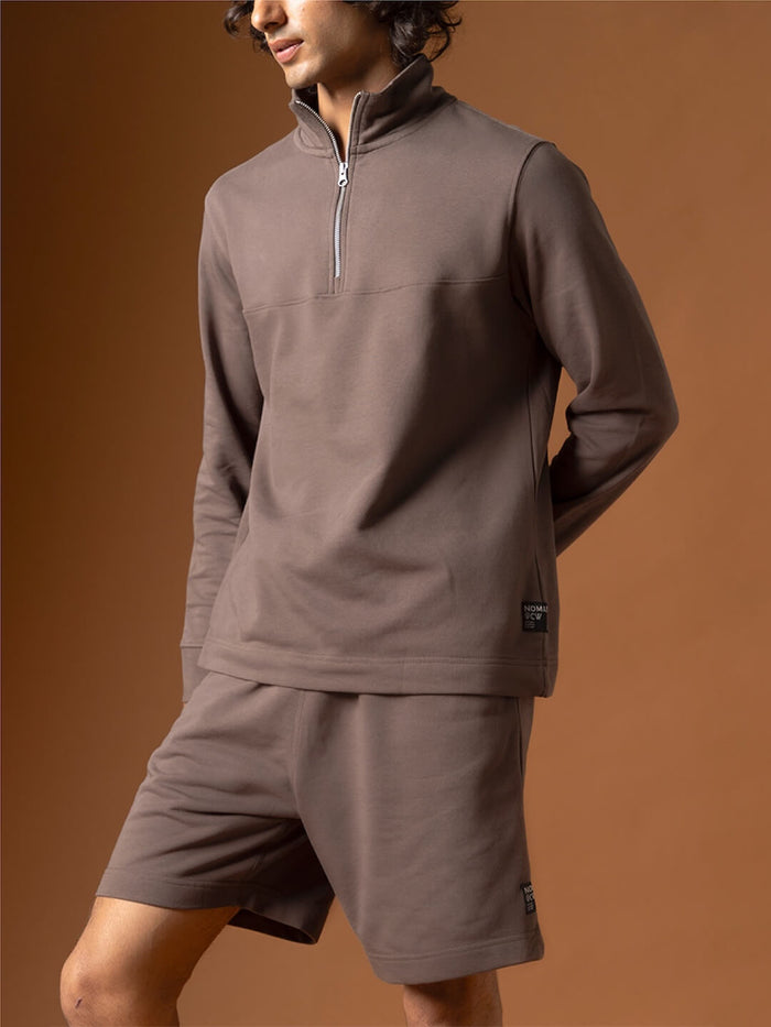 Men's Organic Cotton Regular Fit Shorts Brown