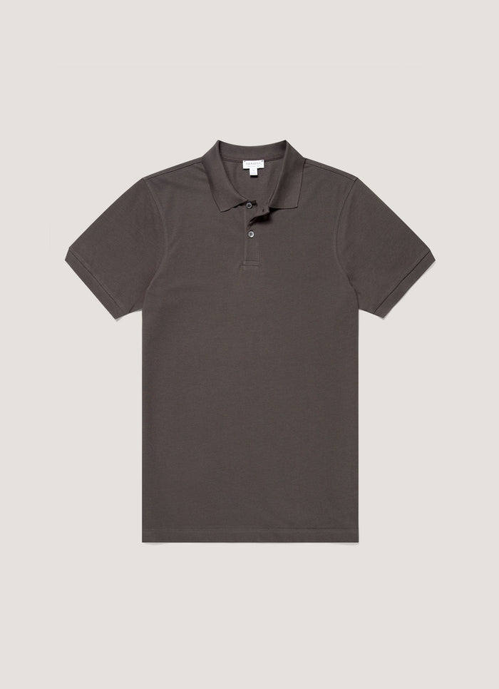 Men's Piqué Polo Shirt in Anthracite