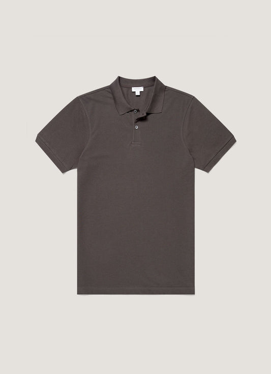 Men's Piqué Polo Shirt in Anthracite