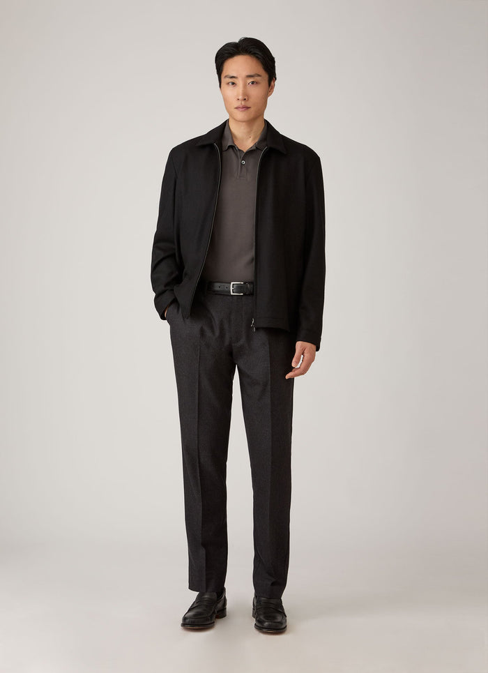 Men's Piqué Polo Shirt in Anthracite