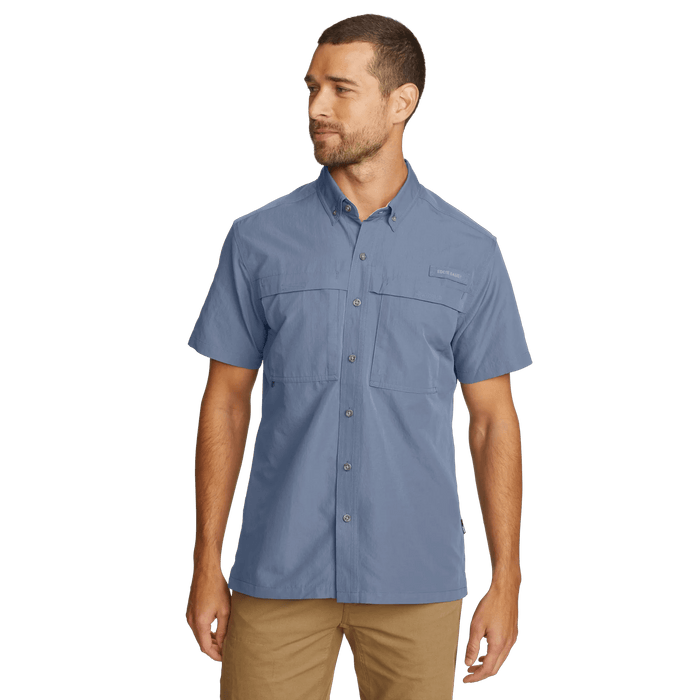 Men's Rainier Ripstop Short-Sleeve Shirt-Chambray Blue-Regular-1