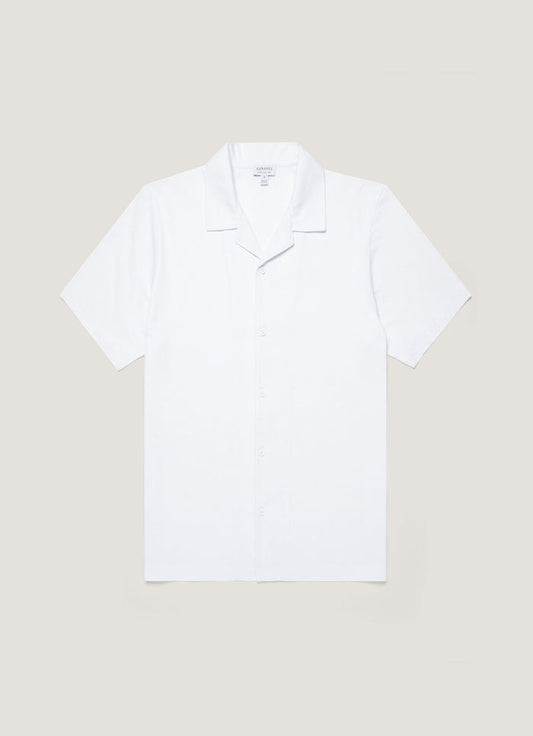 Men's Riviera Camp Collar Shirt in White