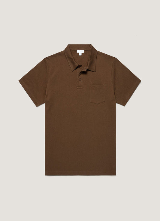 Men's Riviera Polo Shirt in Dark Walnut