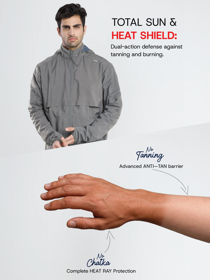 Men's Silver Grey Sun Jacket | AirDrive™