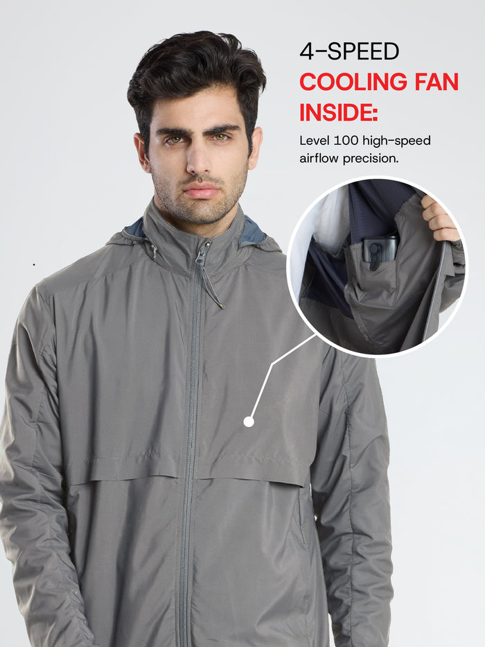 Men's Silver Grey Sun Jacket | AirDrive™