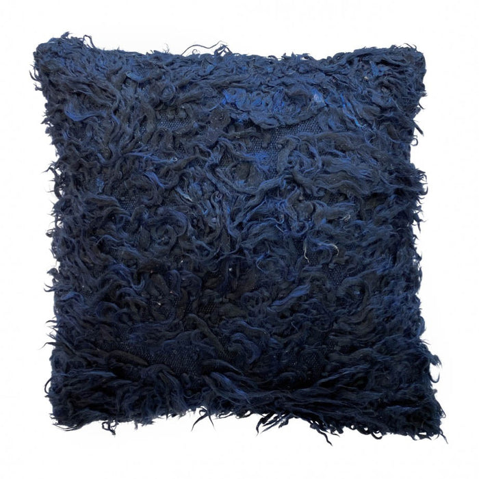 navy blue turkish tulu pillow 20x20