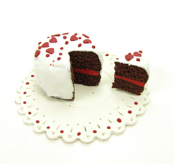 1 Inch Scale Chocolate Cake with Slice
