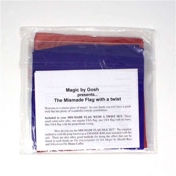 Mismade Flag - by Fun, Inc. - Red, White and Blue Silks Fuse To Eventually Become A USA Flag!
