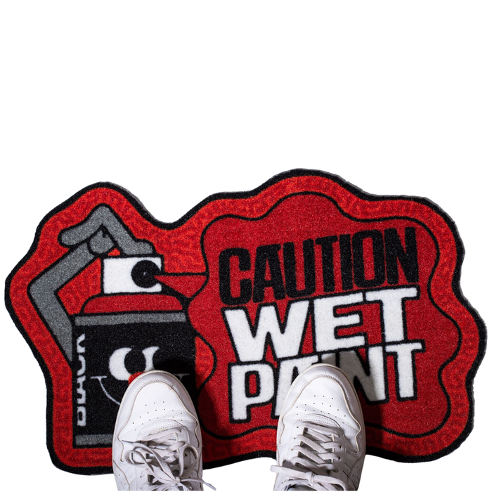 Montana Doormat Caution Fußmatte Red