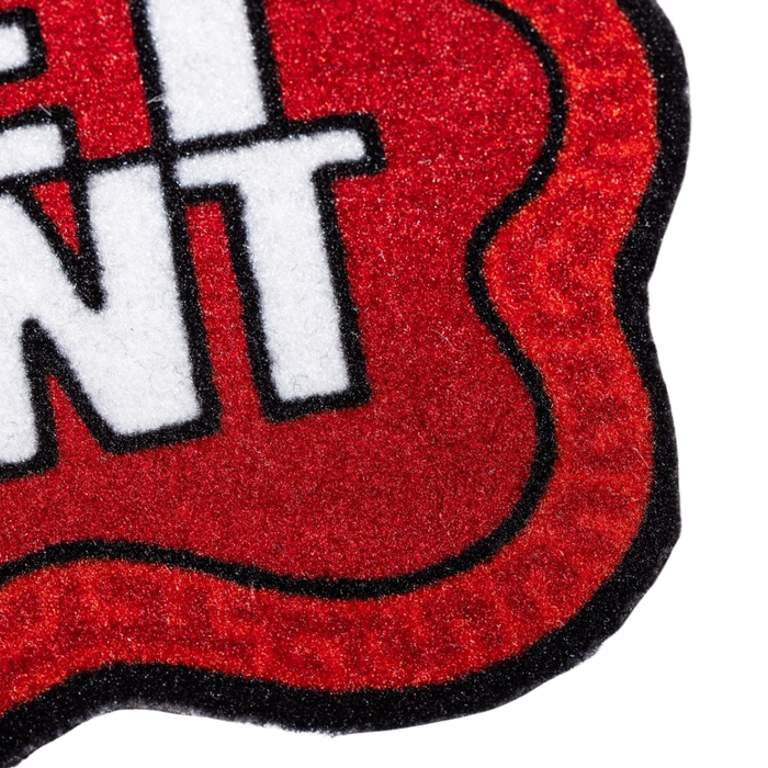 Montana Doormat Caution Fußmatte Red