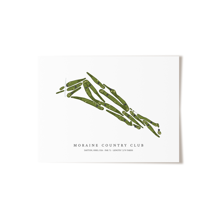 Moraine Country Club | Golf Course Map | Unframed