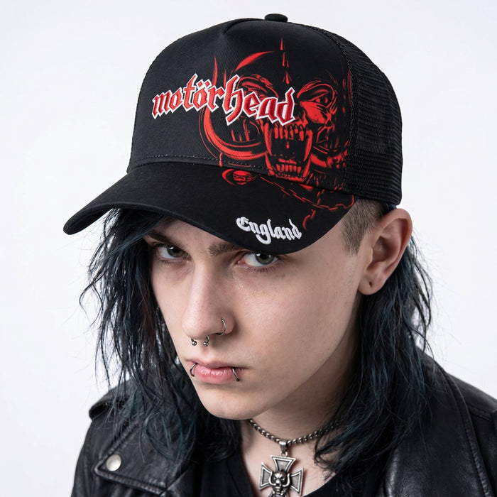 MOTORHEAD - ENGLAND RED WARPIG - Mesh Back Cap Black