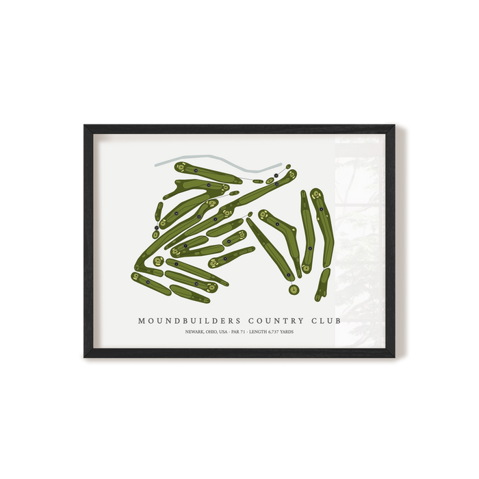 Moundbuilders Country Club | Golf Course Map | Black+Frame
