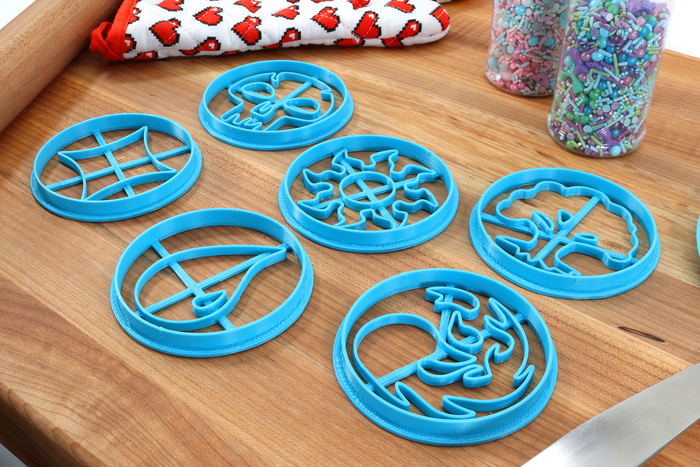 MTG Mana Symbols Cookie Cutters - Mountain, Island, Swamp, Plains, Forest, Waste