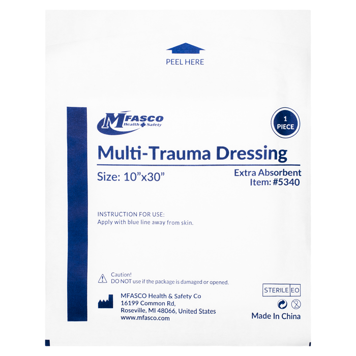 Multi Trauma First Aid Wound Dressing 10 X 30 Each