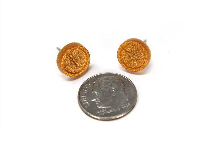 Mario Coin Earrings, Super Mario Odyssey, Mario Jewelry, Nintendo Gift
