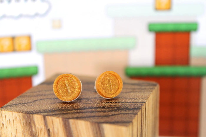 Mario Coin Earrings, Super Mario Odyssey, Mario Jewelry, Nintendo Gift