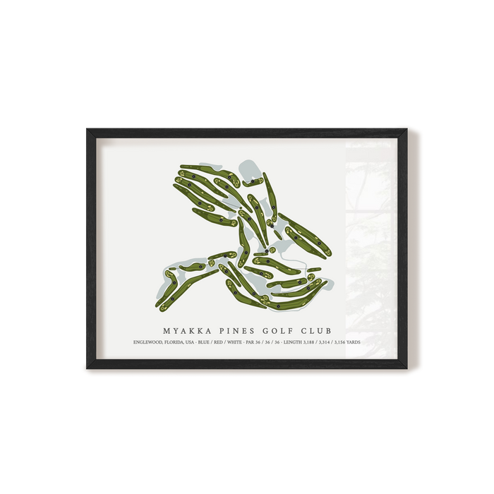 Myakka Pines Golf Club | Golf Course Map | Black+Frame